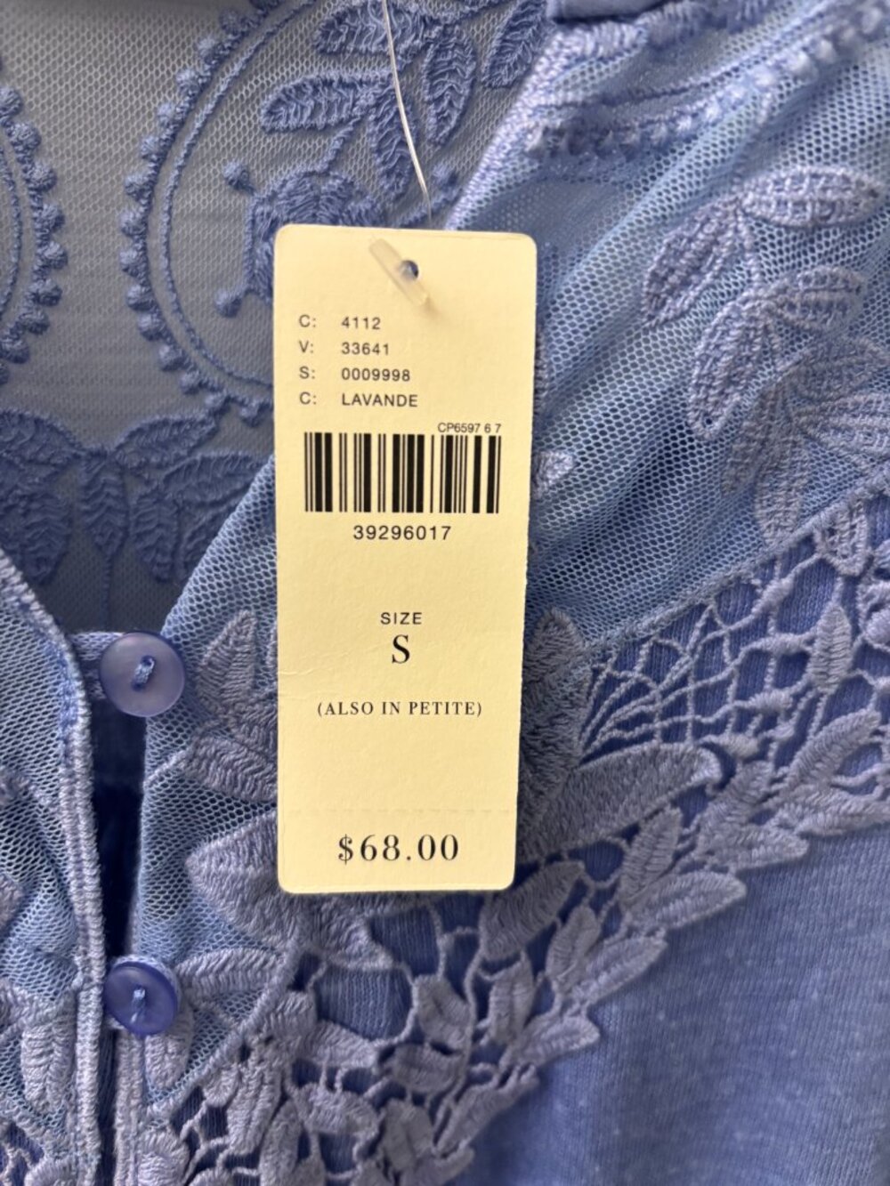 Anthropologie Lace Tee Shirt - Picture 4 of 4
